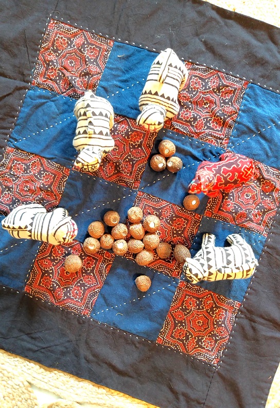 Vagh aur Bakri Board Game Patchwork Kutch Hand Embroidery 
